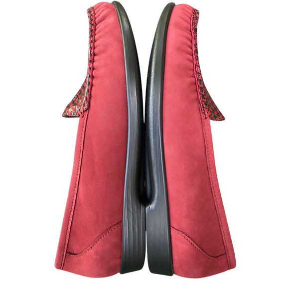 SAS Womens 10M Red Tetris Moccasin Leather Slip-On Comfort Heritage Loafers NWB - Picture 7 of 11